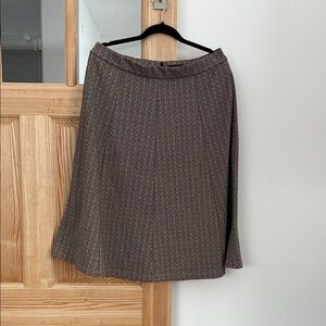 Lands' End Classic A-Line Brown Skirt